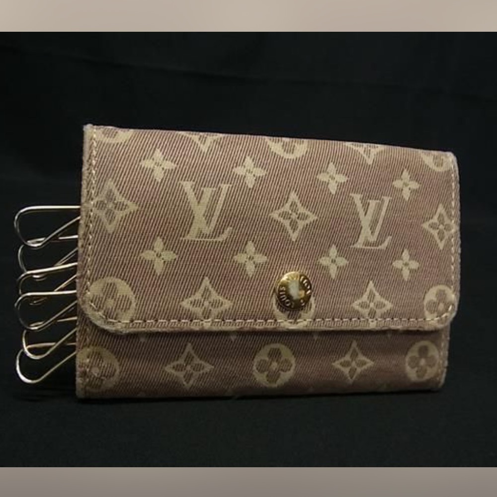 Louis Vuitton monogram Idylle canvas 6 ring key holder / card holder burgundy - Picture 9 of 16